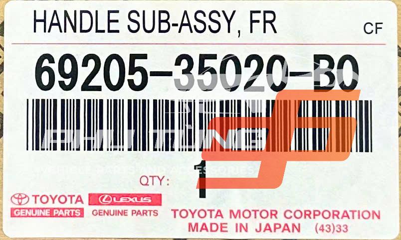 69205-35020-B0 Tay mở cửa trong FJ Cruiser RH